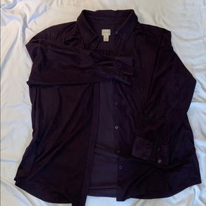 Plum suede like blouse